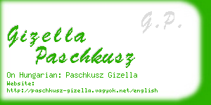 gizella paschkusz business card